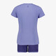 Cropped meisjes sport T-shirt met tekstopdruk paars