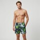 Heren zwemshort groen met print