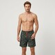 Heren zwemshort zebraprint groen zwart