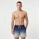 Heren zwemshort met faded print blauw grijs