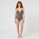 Dames badpak met panterprint