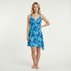 Voorgevormd dames badpakjurk blauw