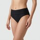 Dames overslag bikinibroekje broderie zwart