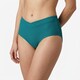 Hipster bikinibroekje met overslag petrol