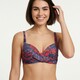 Voorgevormde dames bikinitop print blauw