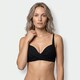 Voorgevormde dames bikinitop broderie zwart