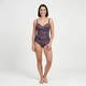 Voorgevormd dames badpak print blauw