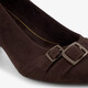 Dames pumps met H-leest donkerbruin