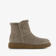 Gevoerde suède dames boots grijs