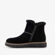 Gevoerde suède dames boots zwart