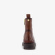 Leren dames veterboots cognac bruin