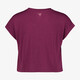 Cropped meisjes sport T-shirt met tekstopdruk zwart