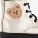 Meisjes veterboots goud met teddybeertje