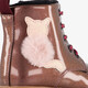 Meisjes veterboots met glitters en kat