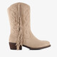 Suède meisjes cowboylaarzen met franjes beige