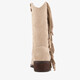 Suède meisjes cowboylaarzen met franjes beige