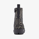 Meisjes veterboots met print zwart zilver