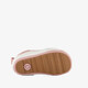 Leren babyschoenen met bloemenprint roze