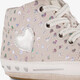 Leren babyschoenen met hartjes roze