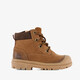Leren jongens veterboots cognac bruin