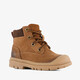 Leren jongens veterboots cognac bruin