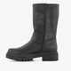 Dames biker boots met gesp zwart