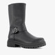 Dames biker boots met gesp zwart