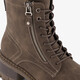 Dames veterboots met hak bruin