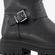 Dames biker boots met gesp zwart