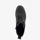 Dames veterboots met hak zwart