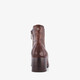 Dames enkellaarsjes mt croco print bruin