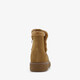 Gevoerde suède dames boots cognac