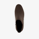 Dames enkellaarsjes met hak donkerbruin