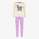 Meisjes pyjama beige lila