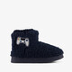 Gevoerde kinder teddy pantoffels met game opdruk