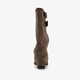 Slouchy dames cowboylaarzen met omslag donkerbruin