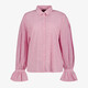 Dames overhemdblouse met strass steentjes roze