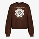 Dames sweater met opdruk bruin