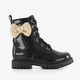 Meisjes glitter veterboots met gouden strik