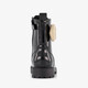 Meisjes glitter veterboots met gouden strik
