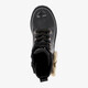 Meisjes glitter veterboots met gouden strik