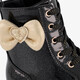 Meisjes glitter veterboots met gouden strik
