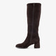 Hoge dames laarzen met hak bruin
