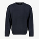 Ribgebreide heren trui donkerblauw