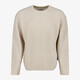 JJ REBEL ribgebreide heren trui beige