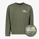 Heren sweater met backprint groen