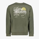 Heren sweater met backprint groen