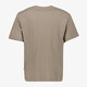 Heren T-shit met ribstructuur beige