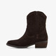 Suède dames western boots bruin