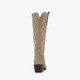 Suède dames cowboylaarzen beige